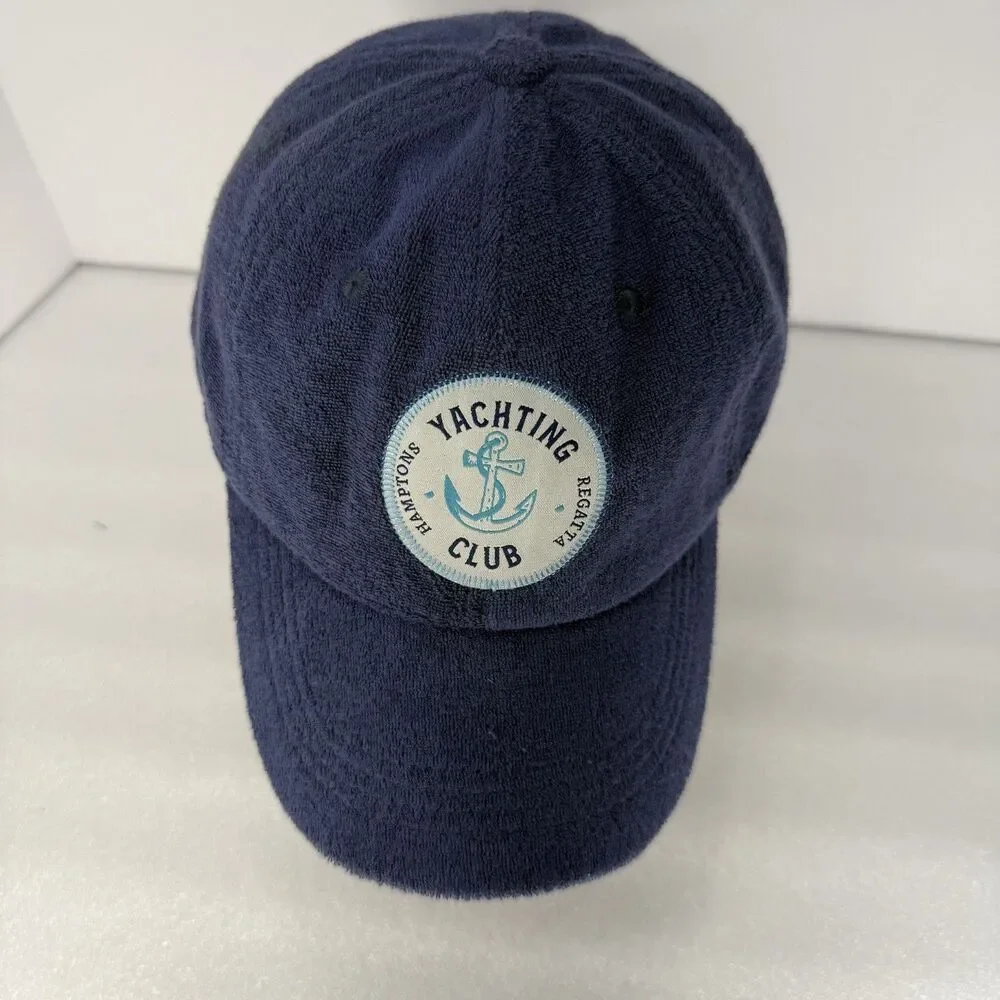 Anthropologie Hat Strapback Hamptons Regatta Yachting Club Terry Cloth Beach